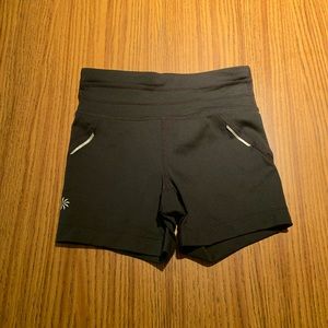 black high waisted athleta shorts